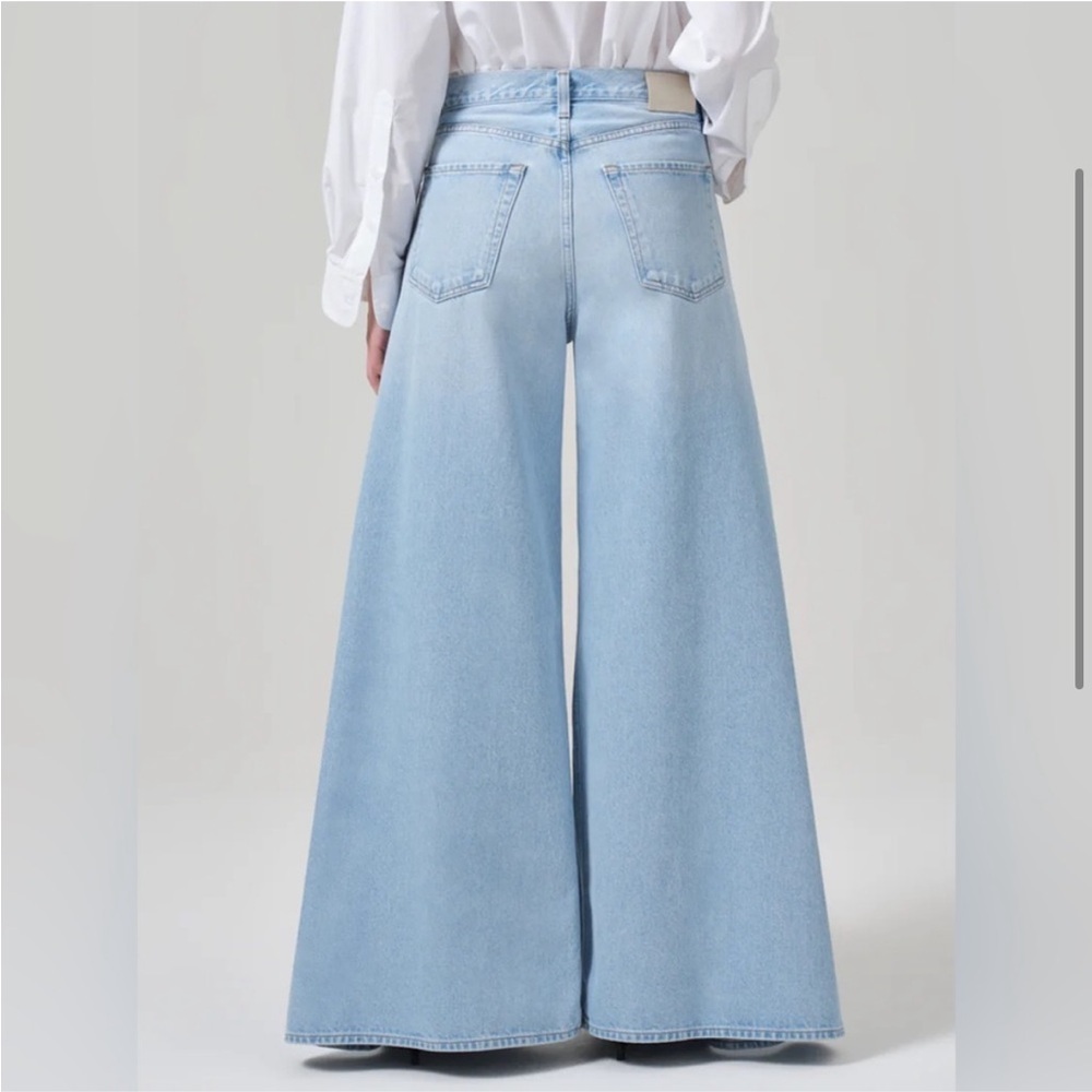 NWT Citizens of Humanity Denim Jeans Amari Ultra Light Wash Wide Leg 25 fit 26​ - Picture 3 of 5
